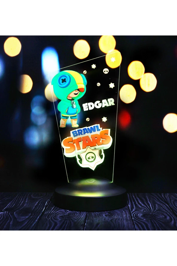 SEVGİ LAMBASI Brawl Stars Oyunu Doğum Günü Parti Hediyesi, Best Brawler, Oyun Karakteri, Çocuk Odası Lamba - 4