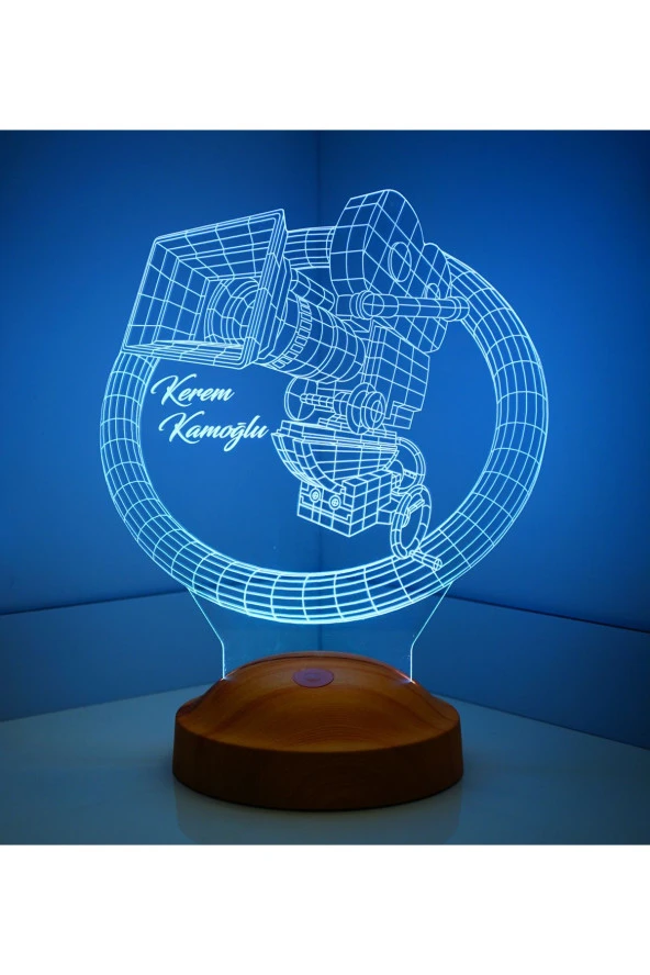 SEVGİ LAMBASI Kişiye Özel 3 Boyutlu Kamera Led Lamba, 3D Masa lambası, Film Çalışanlarına, Sinema Severlere Hediye