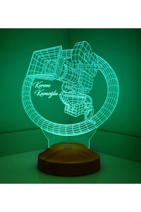 SEVGİ LAMBASI Kişiye Özel 3 Boyutlu Kamera Led Lamba, 3D Masa lambası, Film Çalışanlarına, Sinema Severlere Hediye - 4