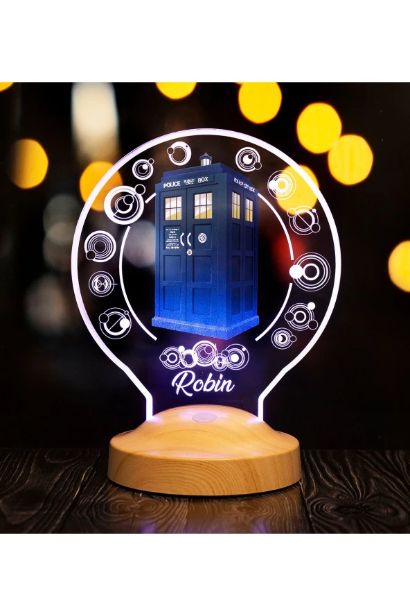 SEVGİ LAMBASI Tardis Desenli Gece Lambası, Doctor Who Hayranlarına Hediye, Galiffrey Telefon Kulübesi, Timelord