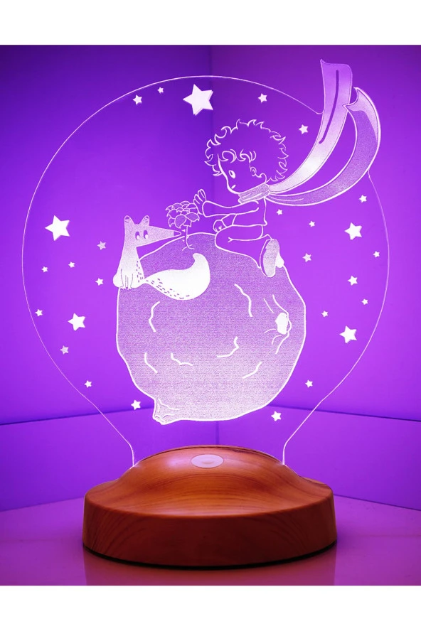 SEVGİ LAMBASI Küçük Prens Le Petit Prince Çocuk Odası Hediyesi Led Lamba - 4