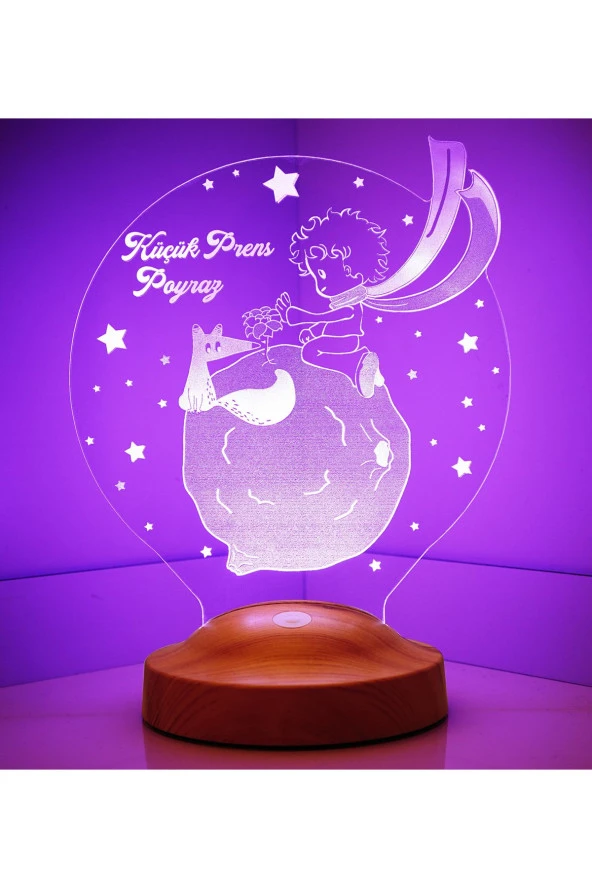 SEVGİ LAMBASI Küçük Prens Le Petit Prince Çocuk Odası Hediyesi Led Lamba - 3
