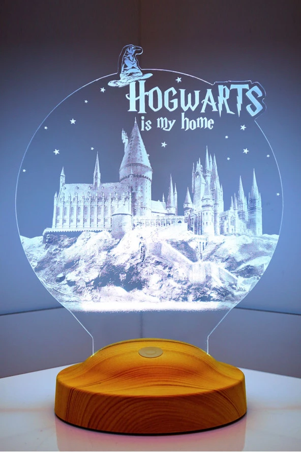 SEVGİ LAMBASI Harry Potter Hogwarts Hediyesi 3 Boyutlu Led Lamba