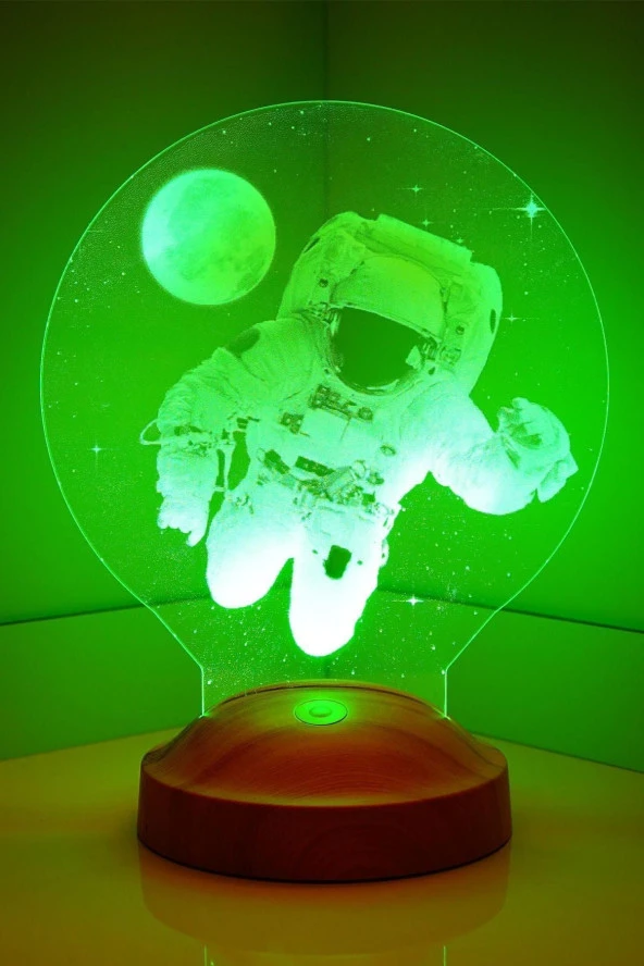 SEVGİ LAMBASI Astronot Figürlü Uzay Hediyesi, Led Lamba - 5