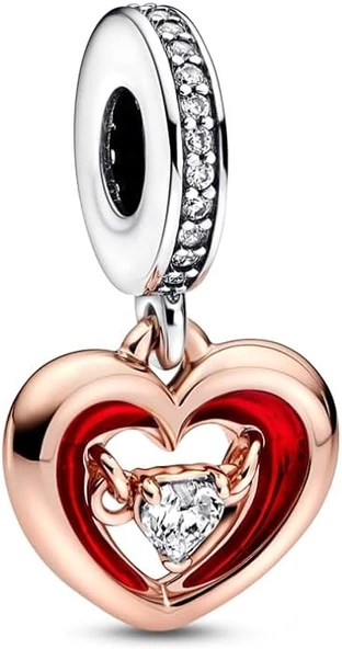 İki Renkli Kalp Sallantılı Charm 782450C01