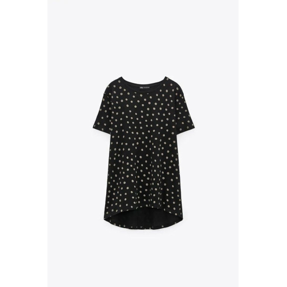 Zara Puantiyeli Tshirt - 4