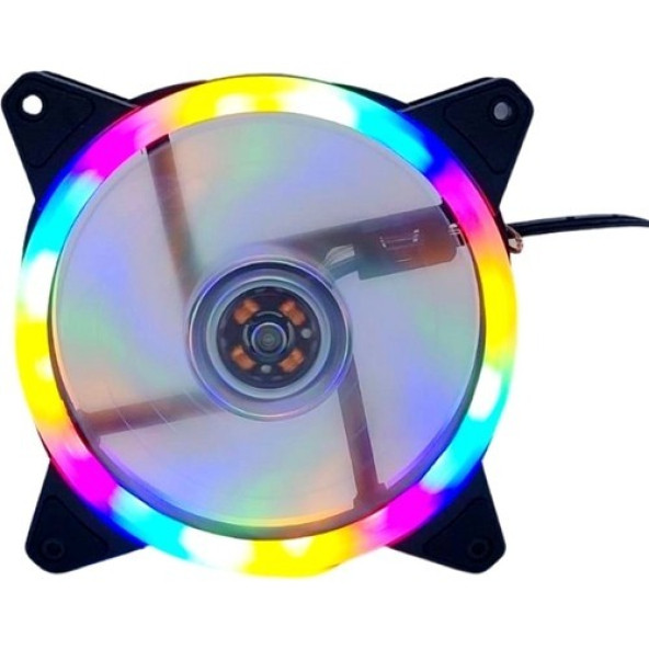 ZR-100 1800RPM Rainbow Rgb Kasa Fanı 12CM Renkli Gökkuşağı Fanı 0.3A A39