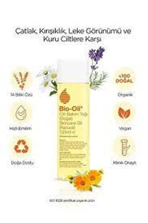 Bio-Oil Çatlak Karşıtı & Natural Cilt Bakım Yağı 125 ml