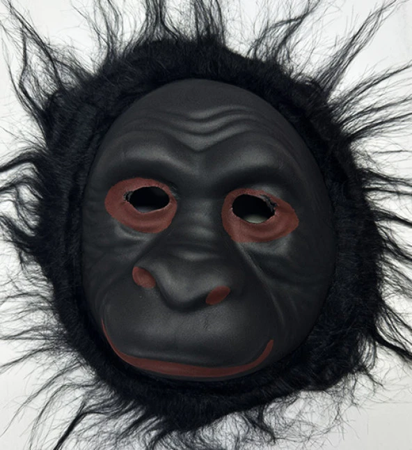 Orangutan Maskesi - Maymun Maskesi - Goril Maskesi Yetişkin Çocuk Uyumlu Siyah Renk Model 3 (44DEX34)