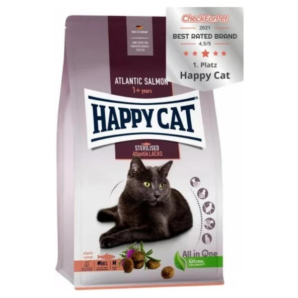 HappyCat Somonlu Kısır Kedi Maması 4 Kg