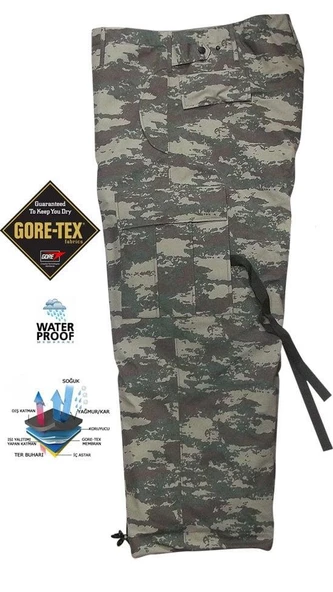 Single Sword TSK Su Geçirmez Soğuk İklim Pantolonu Goretex Kamuflaj - 2