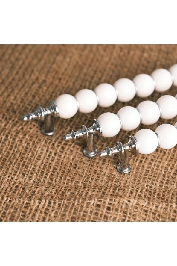 Misket Porselen Görünümlü Dolap Mutfak Çekmece Kulpu 96 Mm (9,6 Cm) 5 Adet - Resim 2