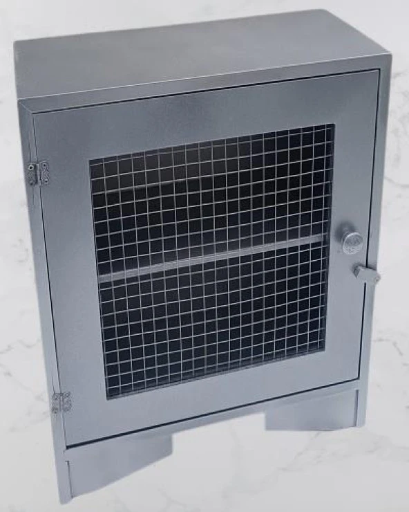 Hobi ADN 90354 Model Dekoratif Tezgah Telli Dolap Gümüş Gri Renk Ahşap MDF ElYapım - 5