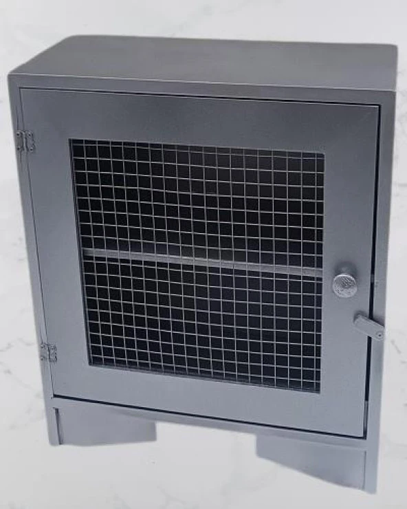 Hobi ADN 90354 Model Dekoratif Tezgah Telli Dolap Gümüş Gri Renk Ahşap MDF ElYapım - 6