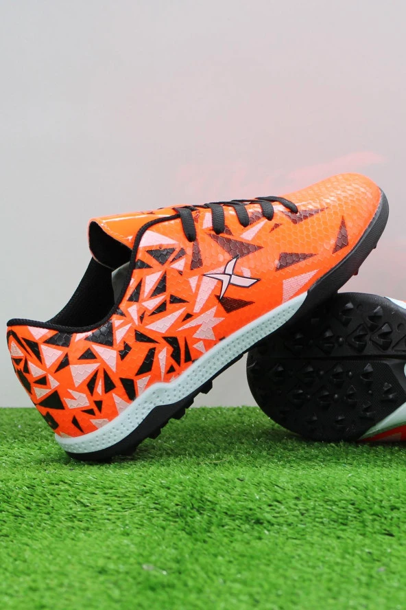 Kinetix Estes TF Turuncu Orijinal Ürün Çim Saha Halı Saha Futbol Ayakkabı - Resim 4