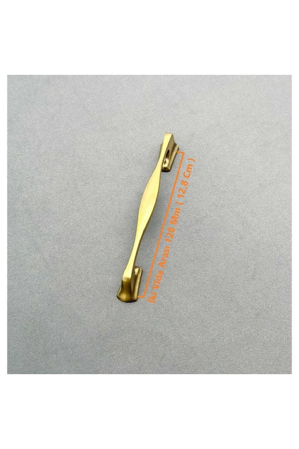 Martı Mat Antik Sarı Mobilya Yatak Odası Tv Ünitesi Dolap Mutfak Çekmece Kulpu 128 Mm 2 Adet - Resim 2