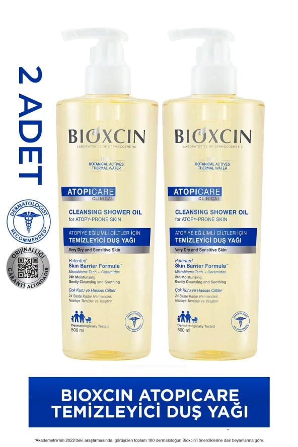 Bioxcin Atocare Temizleyici Duş Yağı 500 ml 2 Adet