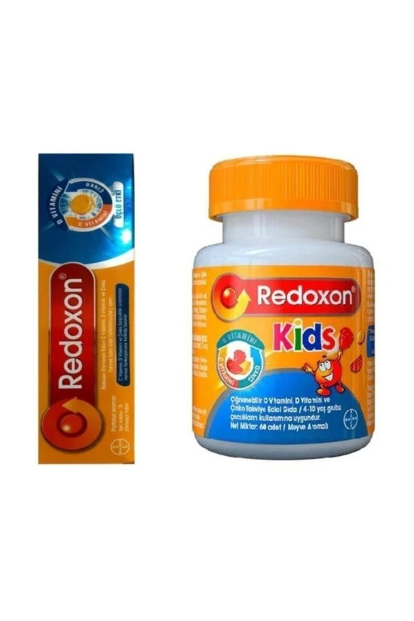 REDOXON Üçlü Etki 15 Efervesan Tablet+ Kids 60 Tablet