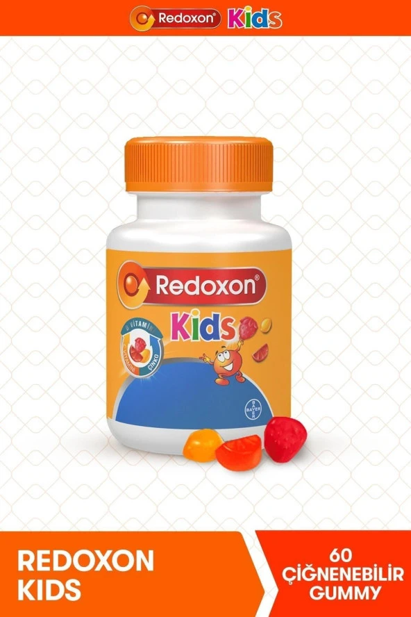 REDOXON Kids 60 Çiğnenebilir Gummy I Çocuklar Için C Vitamini, D Vitamini Ve Çinko Içeren Takviye Ed