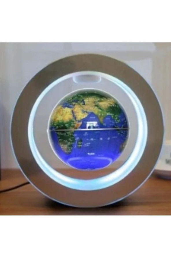 Crystal Palace Manyetik Ledli Masa Üstü Lambası Dönen Dünya Lamba - Mıknatıslı Led Masa Lambası Gece Lambası 26cm