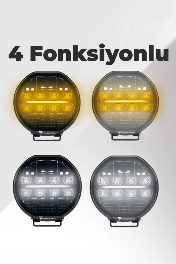 Lunox Dual Colour Cree Angel Led 200W Turuncu Beyaz DRL Mercek Far - 2