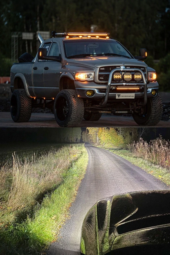 Lunox Dual Colour Cree Angel Led 200W Turuncu Beyaz DRL Mercek Far - 5