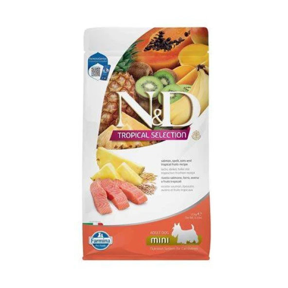 ND Dog Tropical Adult Mini Somonlu Köpek Maması 1,5kg