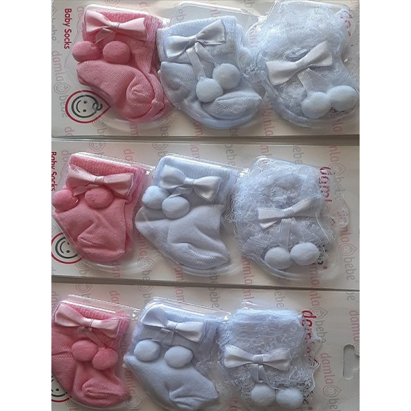 Damla Bebe Üçlü Çorap Kız Çokuklar - 3
