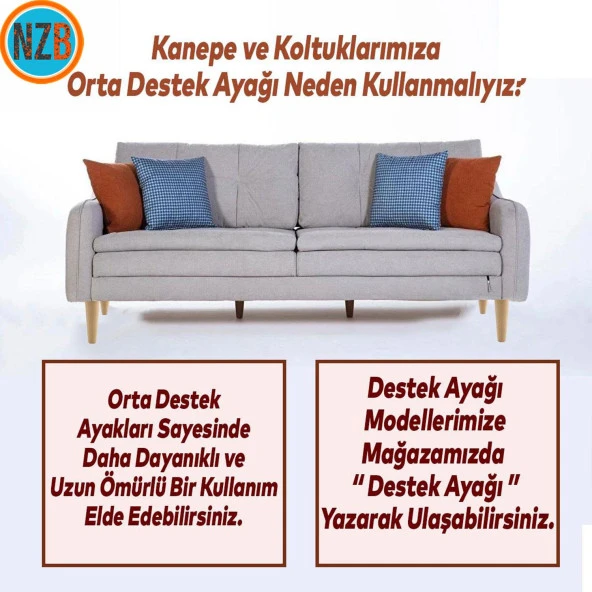 Ahşap Ayak Sehpa Masa Baza Çekyat Puf Tabure Ünite Koltuk Ayağı Mobilya Ayakları Silindir Destek M8 Civatalı 20 cm - Resim 3