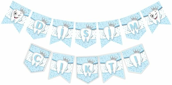 Dişim Çıktı Zikzak Banner Mavi ürün görseli