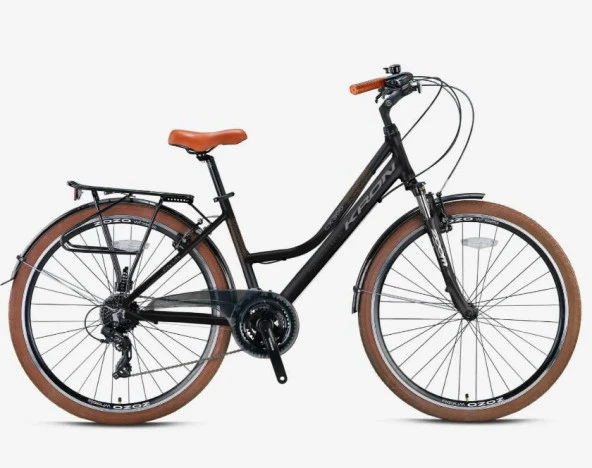 CX 300 - 28" City Bike - Unisex - 15' - 24 Vites - V.B. - Mat Siyah-Gri/Kahverengi