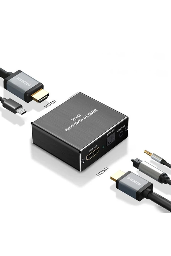 HDMI Ses Ayırıcı 4K2K HDMI'dan Optik Spdif Toslink HDMI 3,5 mm Ses Dönüştürücü 2CH 5.1CH 3 Ses Modu - Resim 2