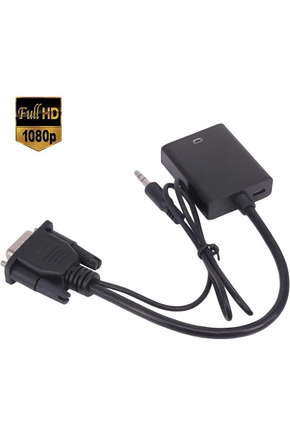 VGA PC'yi HDMI Monitöre Projektöre Bağlamak için VGA - HDMI Dönüştürücü VGA Erkek - HDMI Dişi - 3