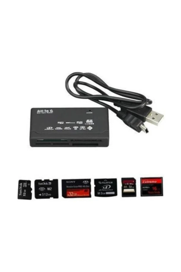 Çoklu Kart Okuyucu All In 1 Cf Micro Sd Sd Mini Sd Sd Hc Card Reader - 2