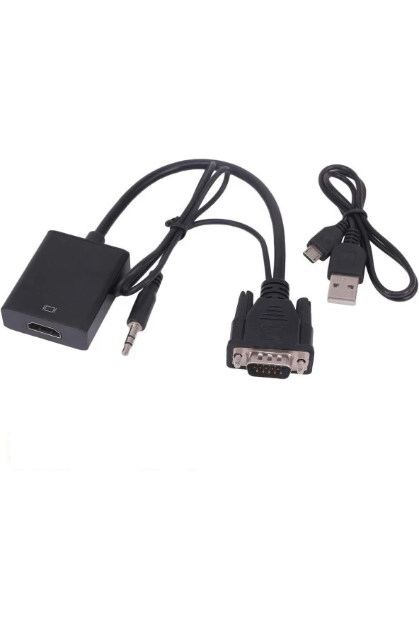 VGA PC'yi HDMI Monitöre Projektöre Bağlamak için VGA - HDMI Dönüştürücü VGA Erkek - HDMI Dişi - 4