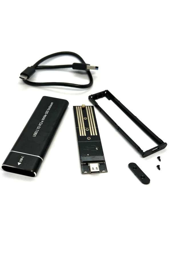 Usb Nvme Kutu NVME M.2 to Type-C USB3.1 10Gbps Aluminyum External 2280 2260 2242 2230 PCI-E M2 NVME