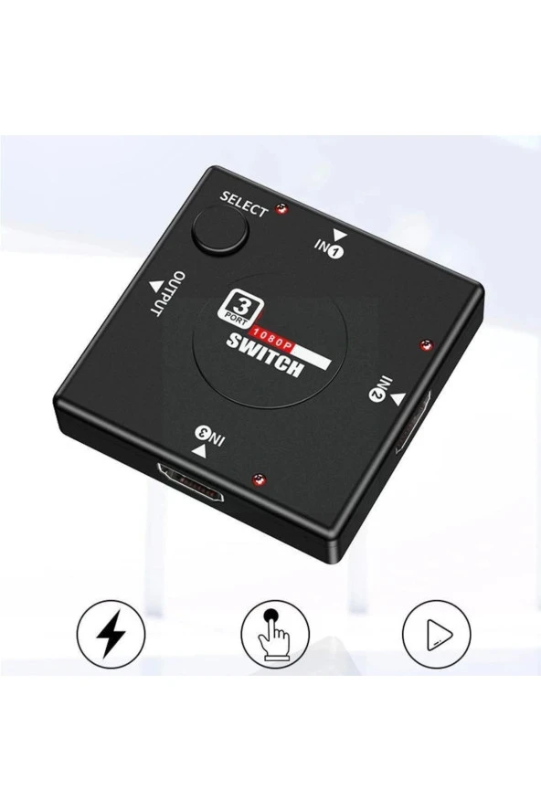 3 Port Hdmi Switch Hdmı Seçici 3 Giriş 1 Çıkış Hdmi Çoğaltıcı Hd1080p - Resim 5
