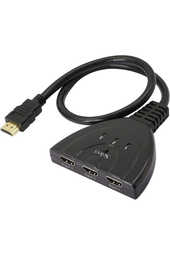 Hdmi Switch 3 In 1 Out Hdmi Giriş Çoklayıcı Port Kablolu Hdmı Switch Çoklayıcı Çoğaltıcı Splitter