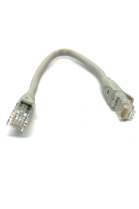 20cm Cat6 Patch Kablo 20 cm Ethernet Kablosu Utp Lan Kablosu Internet Kablosu Gri Renk