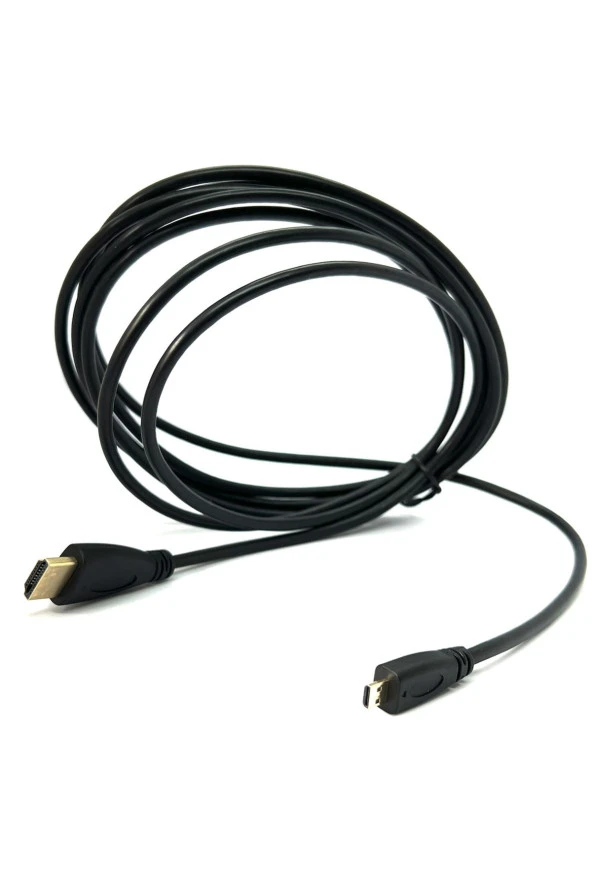 3 Metre Mikro Hdmi Kablo Slim Micro Hdmi To Hdmi Kablo 3m Micro HDMI - HDMI Erkek - Erkek Kablo - 4