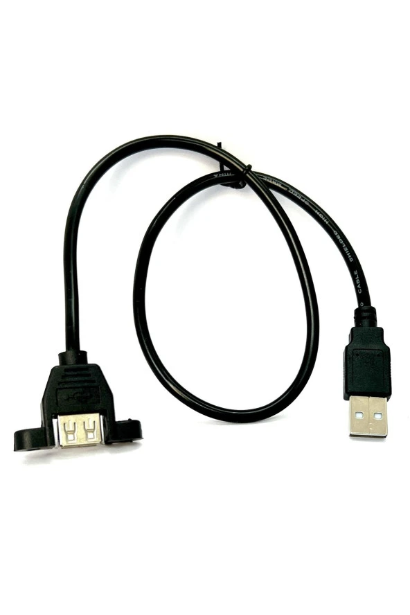 0.5 Metre Panel Tipi Dişi Erkek Usb Vidalı Usb Extension Usb Panel Montajlanabilir Uzatma Kablosu - Resim 2