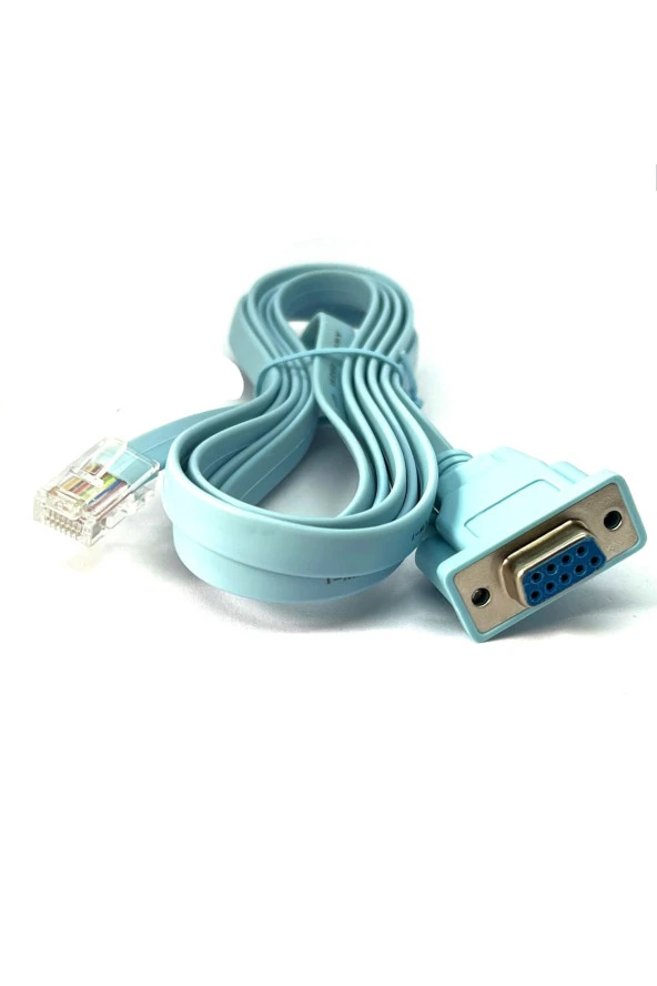 RJ45 - DB9 Konsol Kablosu RS232 - RJ45 Kablo Usb Seri Bağlantı Noktası Cisco Router Switch Uyumlu