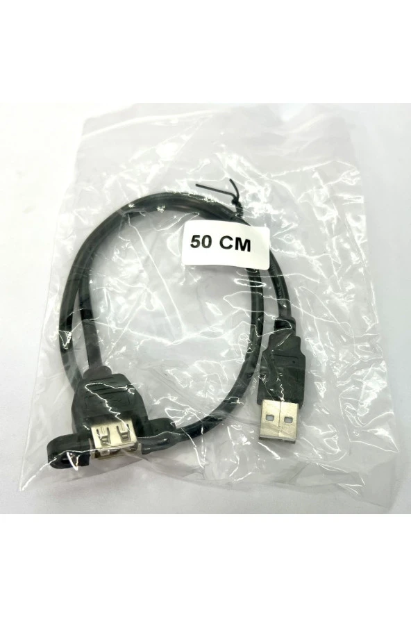 0.5 Metre Panel Tipi Dişi Erkek Usb Vidalı Usb Extension Usb Panel Montajlanabilir Uzatma Kablosu - Resim 4