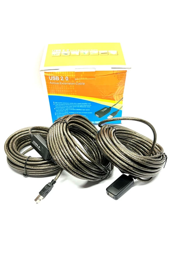 30 Metre Usb Uzatma Kablosu 30M Extension Cable Güçlendirilmiş Usb Uzatma Dişi Erkek Usb Kablo - 2
