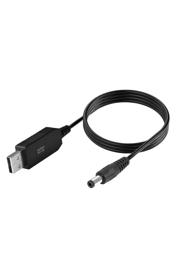 USB DC Dönüştürme Kablosu 5V 12V voltaj Yükseltme Kablosu 5.5x2.5mm Usb to DC smart step-up cable