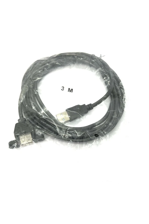 3 Metre Panel Tipi Dişi Erkek Usb Vidalı Usb Extension Usb Panel Montajlanabilir Uzatma Kablosu 3m - 4