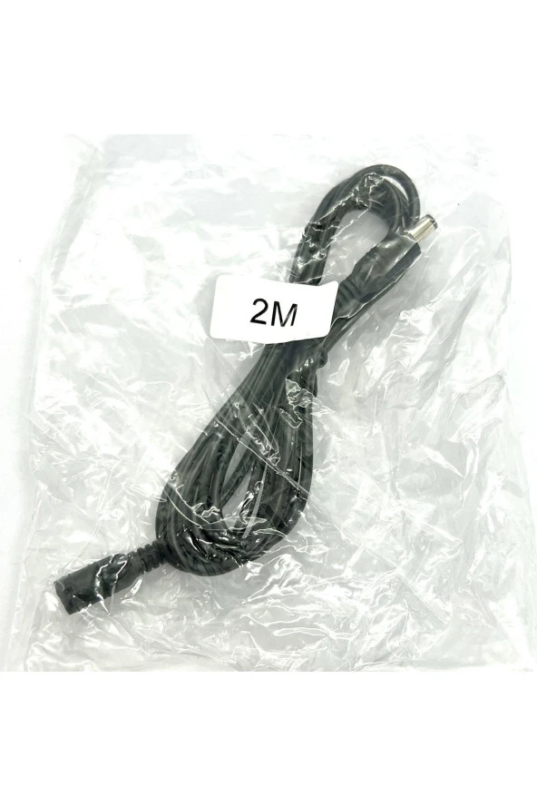2 Metre DC Güç Uzatma Kablosu 5.5mm x 2.5mm DC Fiş Uzatma Kablosu DC Uzatma 2m Dişi Erkek Uzatma - Resim 5
