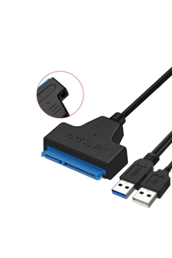 Usb 3.0 Sata 2.5/3.5 Inç Ssd Hdd Adaptör Destekli Sata Usb Çevirici Kablo 22 Pin Sata - Resim 4