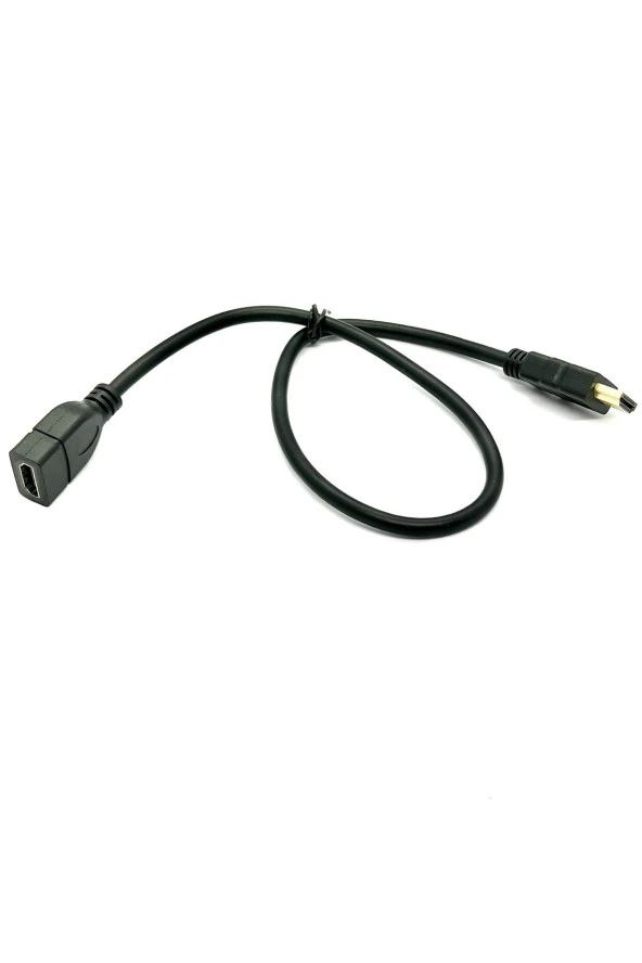 50 cm Hdmi Uzatma Kablosu Dişi Erkek HDMI 0.5m High Speed Extension Cable Yarım Metre - Resim 2