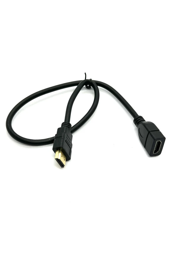 50 cm Hdmi Uzatma Kablosu Dişi Erkek HDMI 0.5m High Speed Extension Cable Yarım Metre - Resim 4